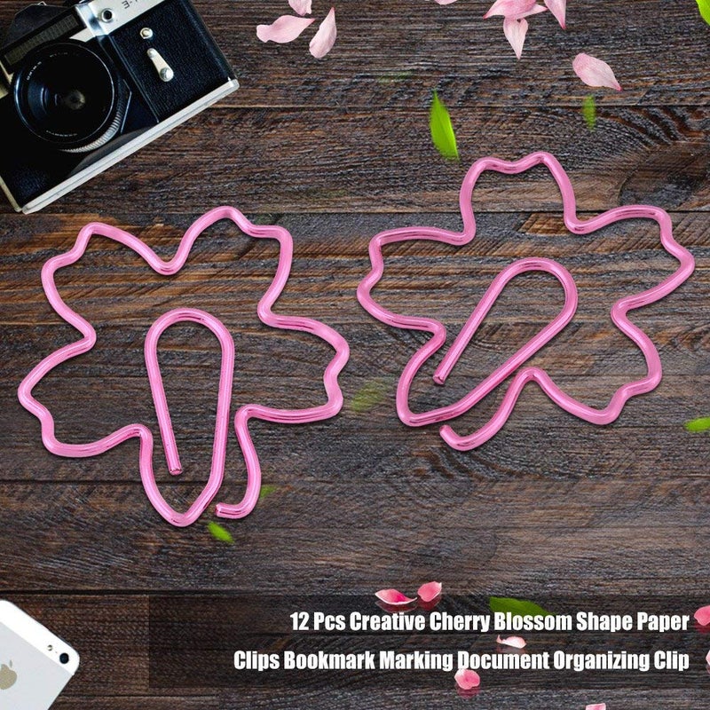 Eboxer Flower Paper Clips Paperclips Creative Cute Paper Clips for Paper Non Skid Usually for Office School Book Notebook Document Organizing and so on (12 Pieces) - Image 4